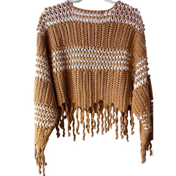 Zara Studio Fringed‎ Two-Tone Sweater Limited Edition - Picture 9 of 10